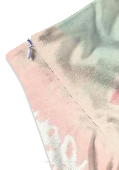 Rose Kitties Y2K Print Mini Skirt Cherrykitten