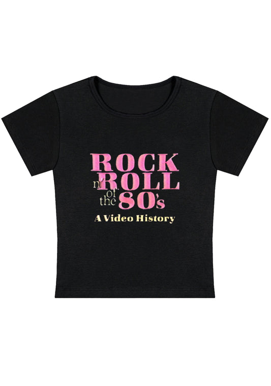 Rock Roll 80's Y2K Baby Tee