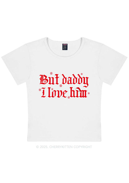 Christmas Daddy I Love Him Y2K Baby Tee Cherrykitten