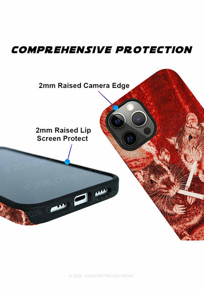 Halloween Blood Smoking Ratz Y2K Phone Case Cherrykitten