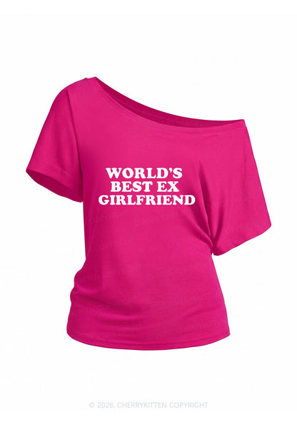 Best Ex Girlfriend Y2K Off Shoulder Tee Cherrykitten