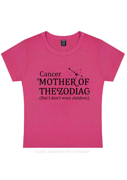 Mother Of The Zodiac Y2K Baby Tee Cherrykitten