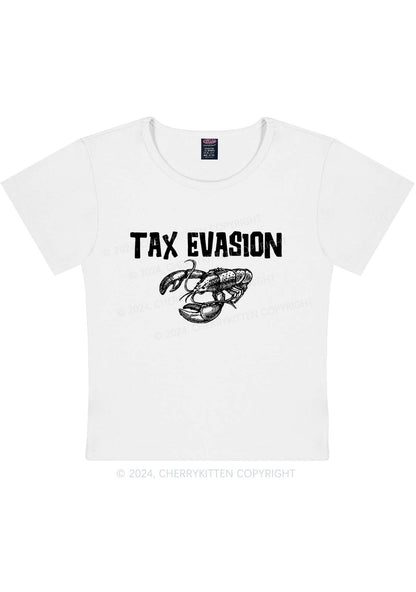 Curvy Tax Evasion Lobster Y2K Baby Tee Cherrykitten