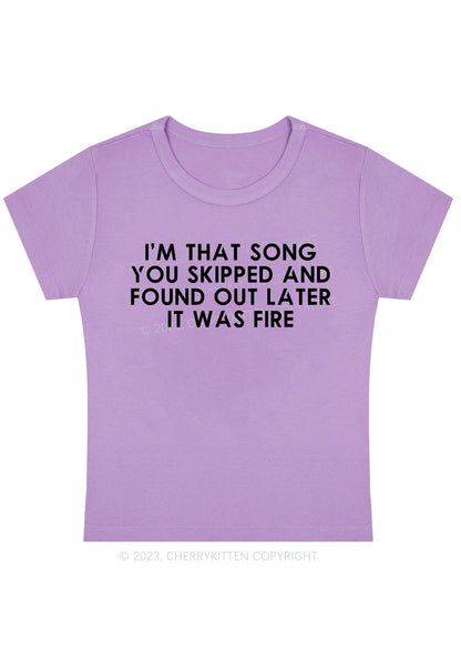 I'm That Song You Skipped Y2K Baby Tee Cherrykitten