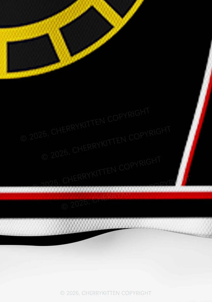 Black Gold HR Y2K Crop Sport Jersey Shirts Cherrykitten