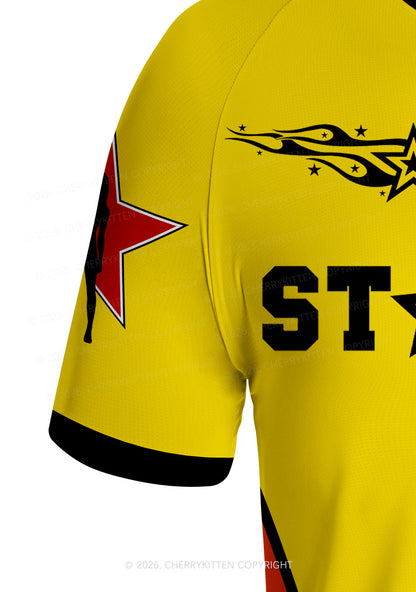 Yellow Stargirl Y2K Football Jersey Shirts Cherrykitten