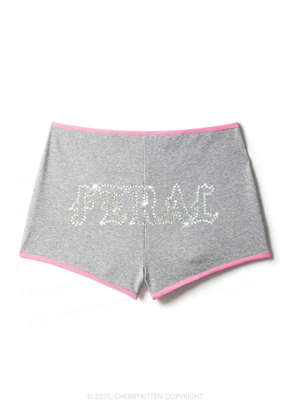 Rhinestone Feral Y2K Booty Shorts Cherrykitten
