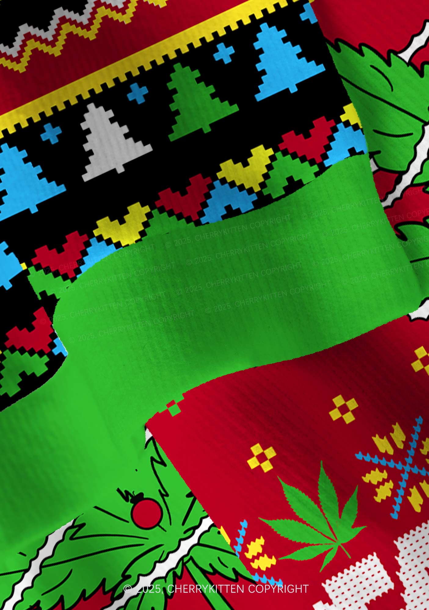 I Be High Y2K Christmas Cardigan Knit Sweatshirt Cherrykitten