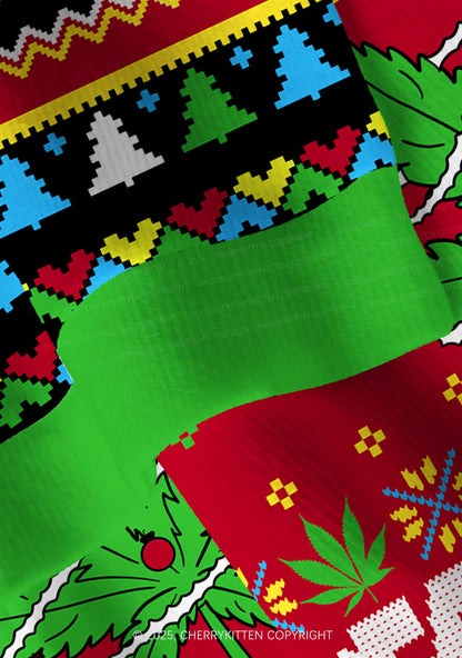 I Be High Y2K Christmas Cardigan Knit Sweatshirt Cherrykitten