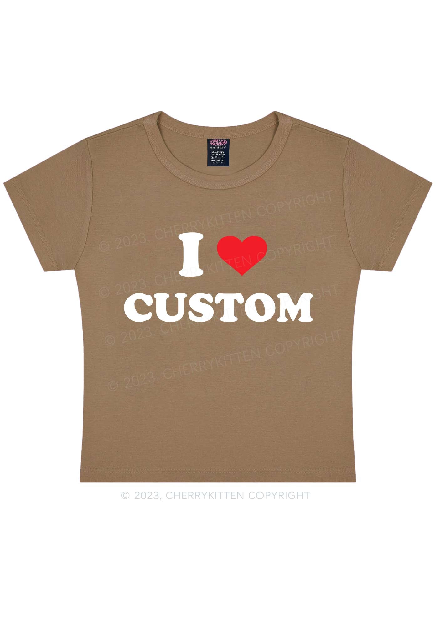 I Love Custom Personalized Y2k Baby Tee