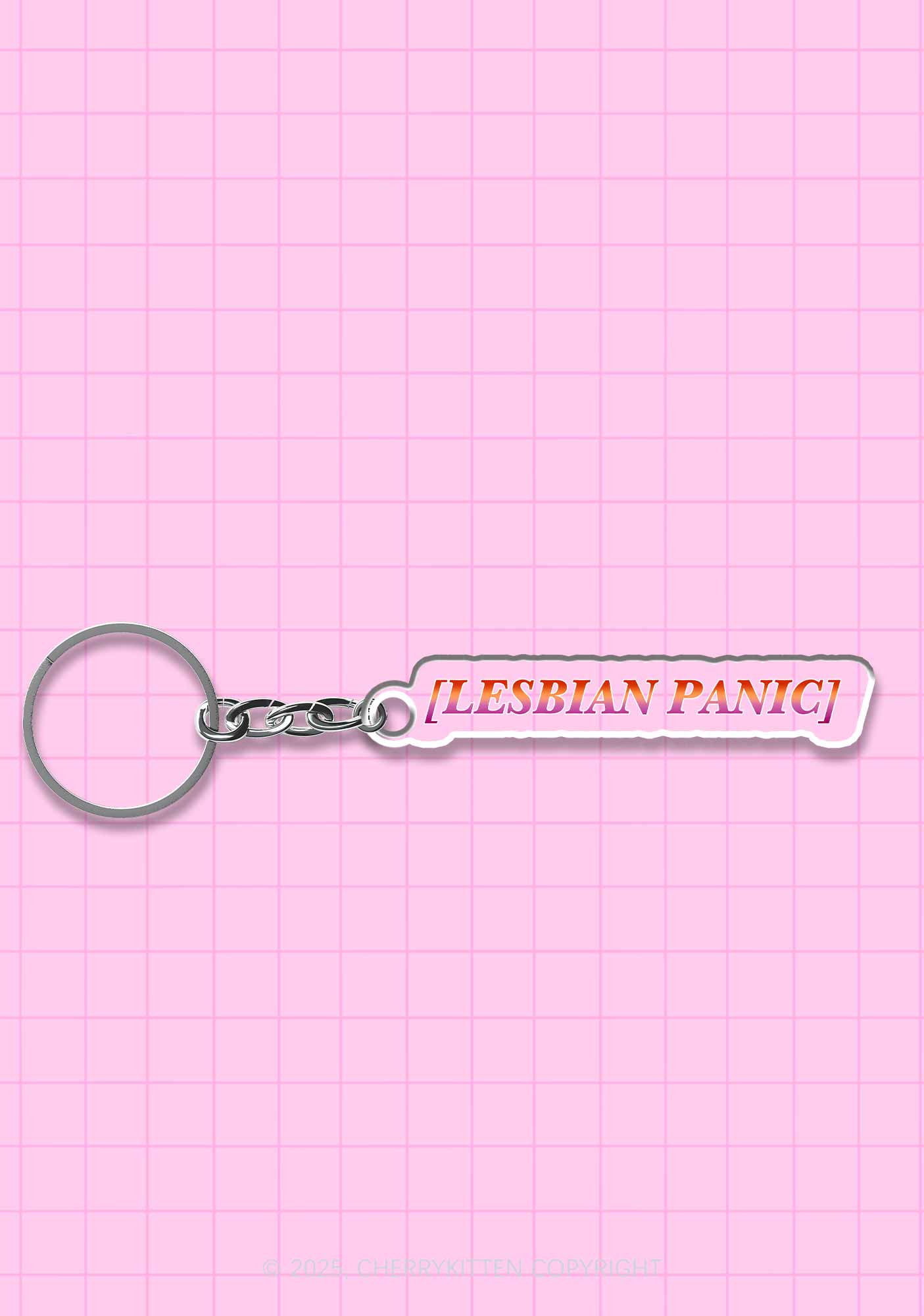 Lesbian Panic Pride 1Pc Y2K Keychain Cherrykitten