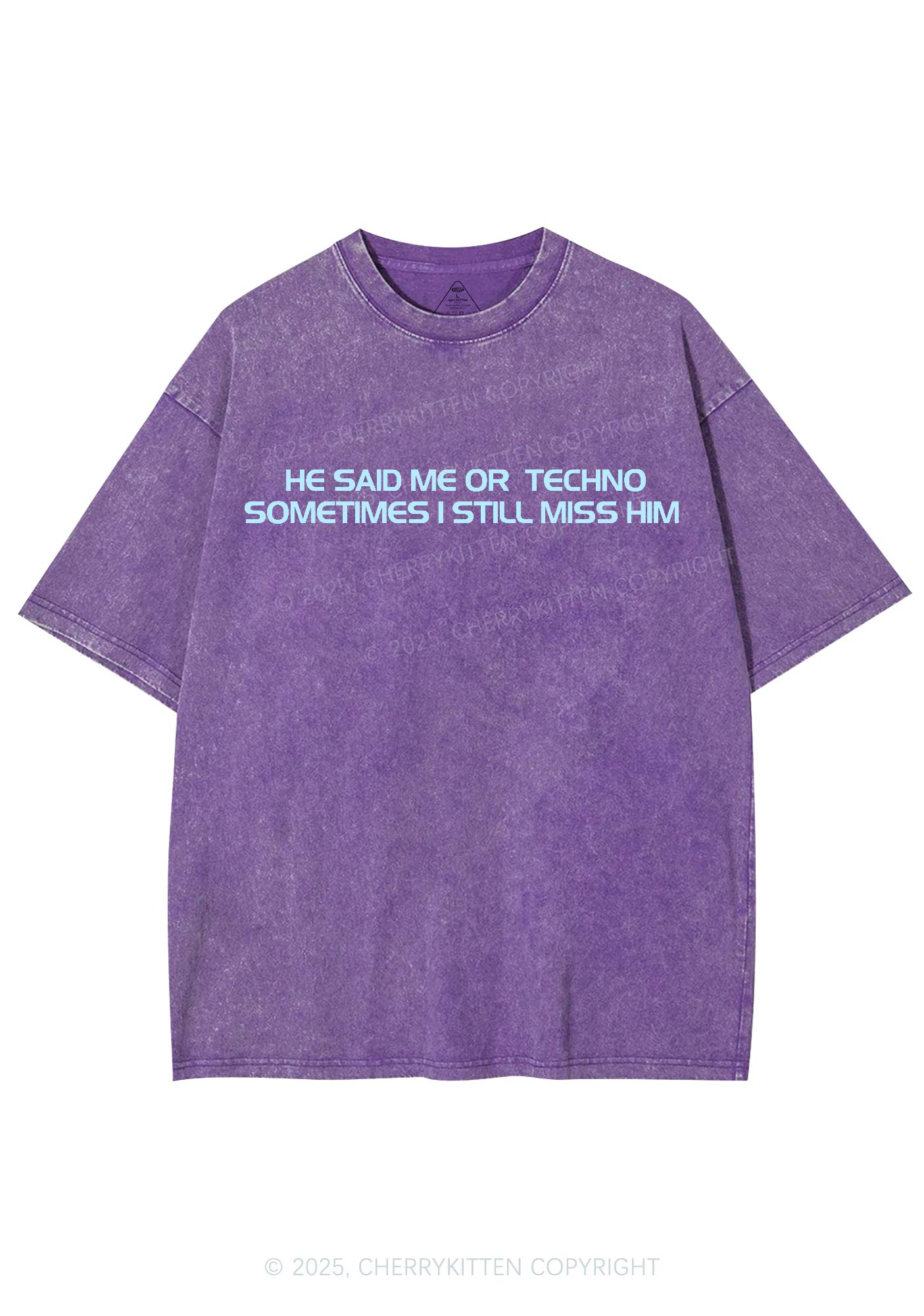 Me Or Techno Y2K Shirts Washed Tee Cherrykitten