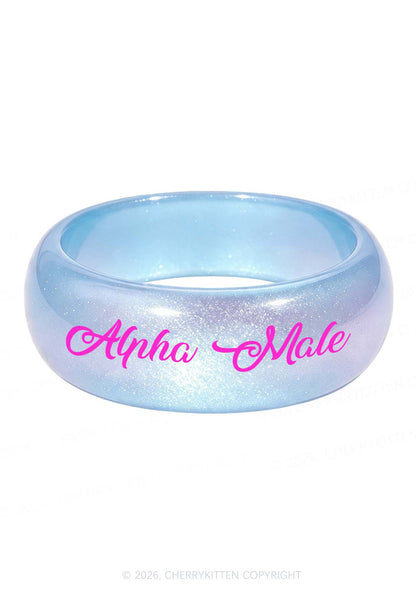 Alpha Male Y2K Cuff Bangle Cherrykitten