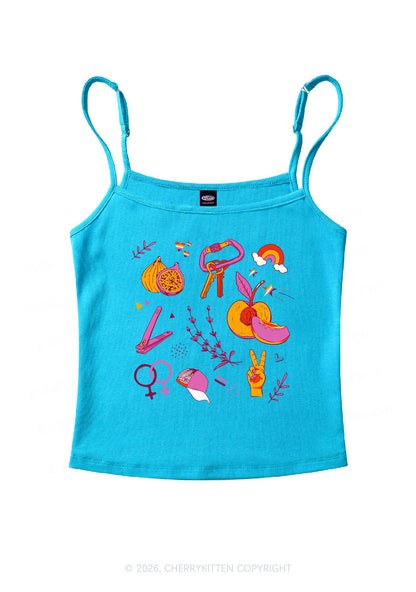 Lesbian Symbols Y2K Spaghetti Strap Cami Cherrykitten