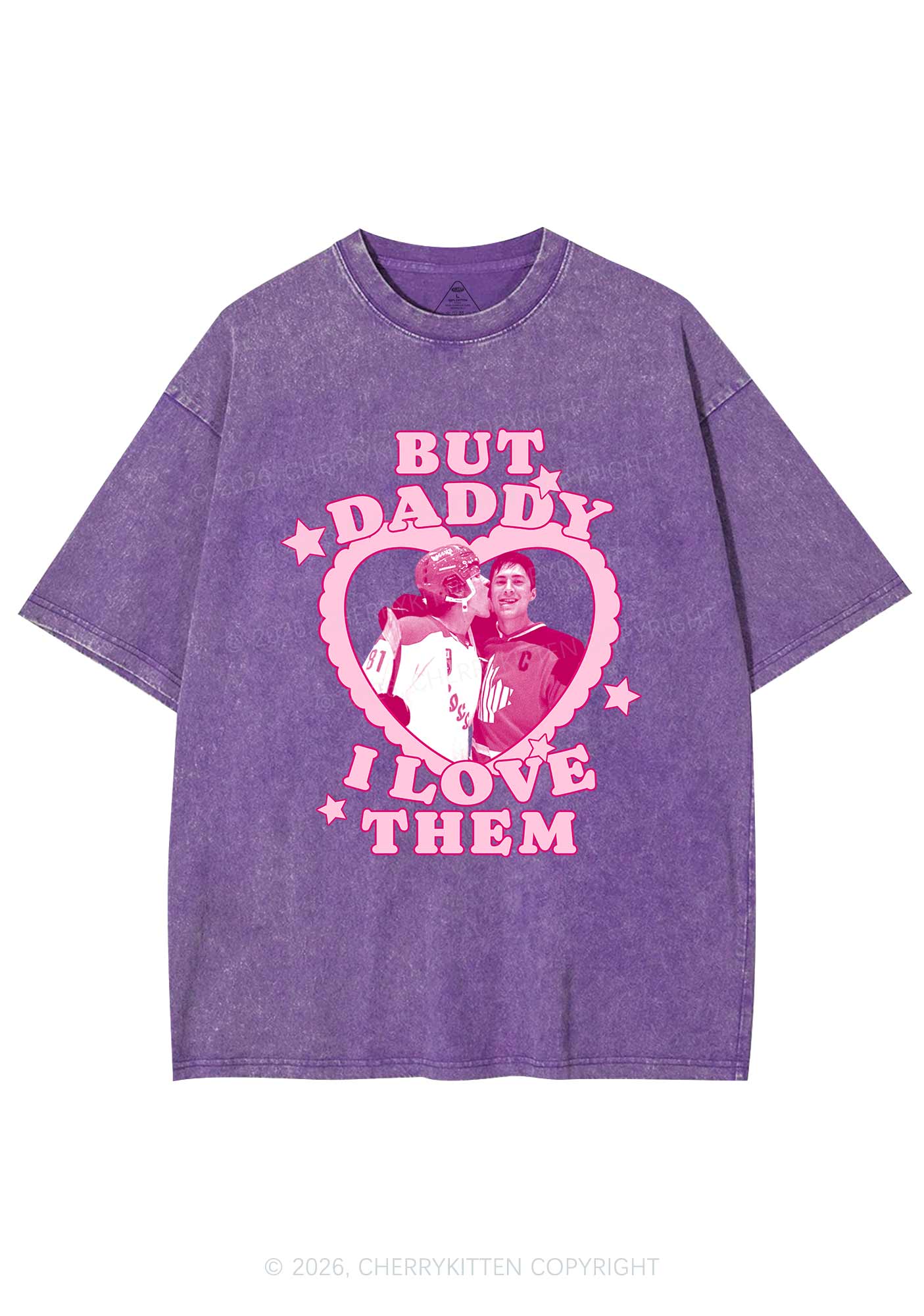 But Daddy I Love Them HR Y2K Shirts Washed Tee Cherrykitten