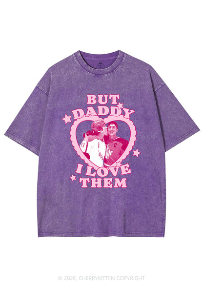 But Daddy I Love Them HR Y2K Shirts Washed Tee Cherrykitten