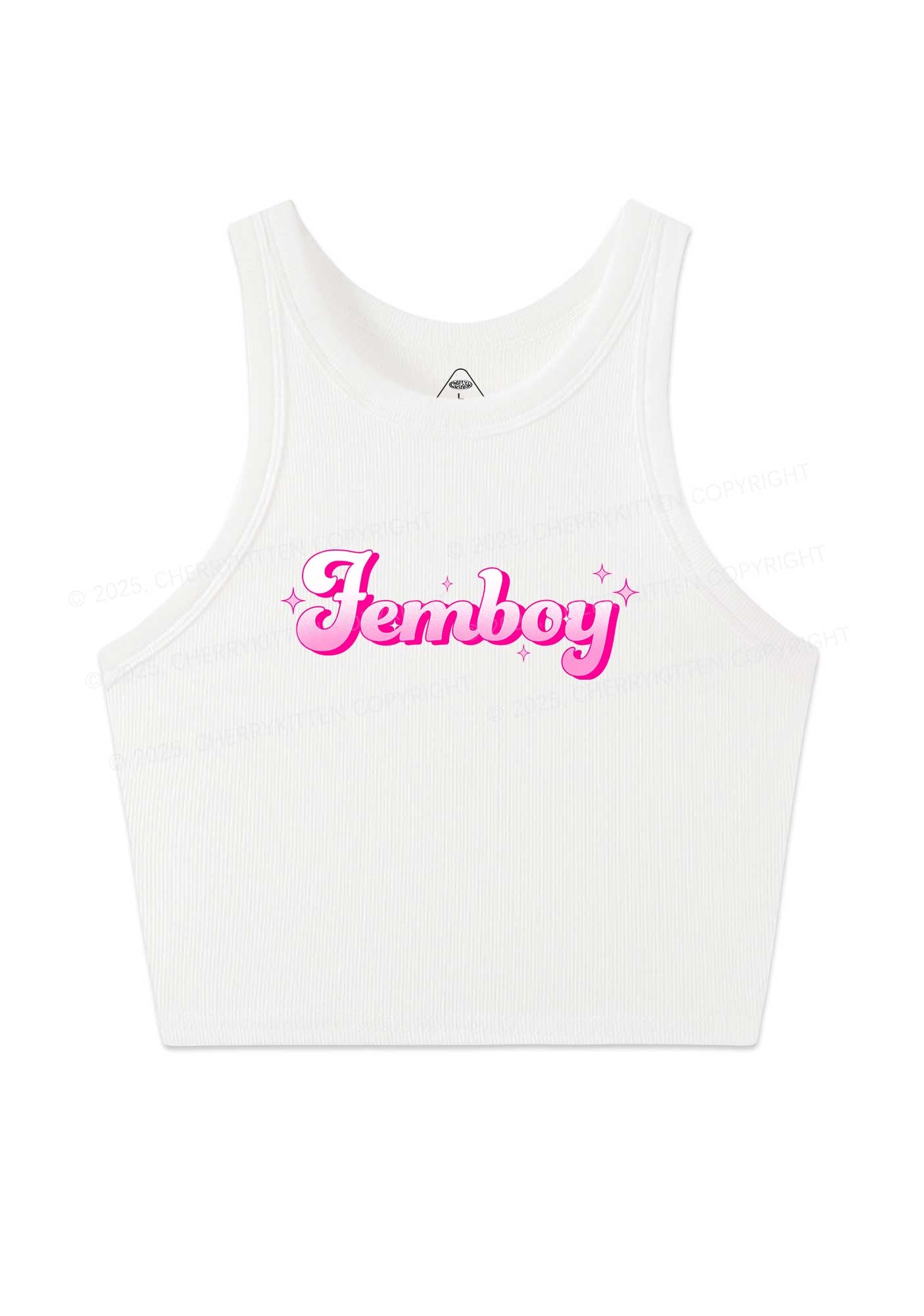 Femboy Pride Y2K Crop Tank Top Cherrykitten