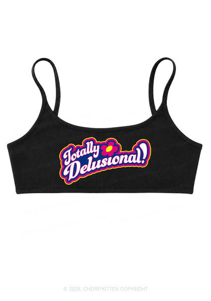 Totally Delusional Y2K Super Crop Cami Cherrykitten