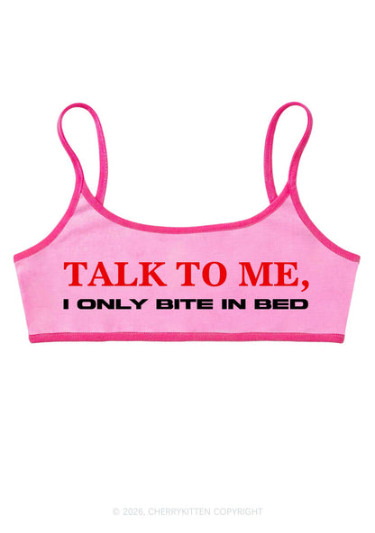 I Only Bite In Bed Y2K Super Crop Cami Cherrykitten