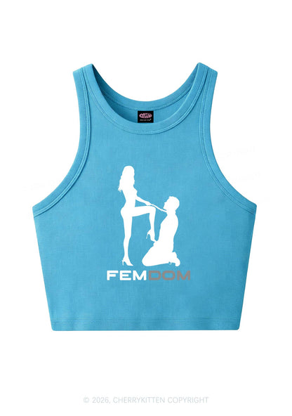 Femdom Silhouette Y2K Crop Tank Top Cherrykitten