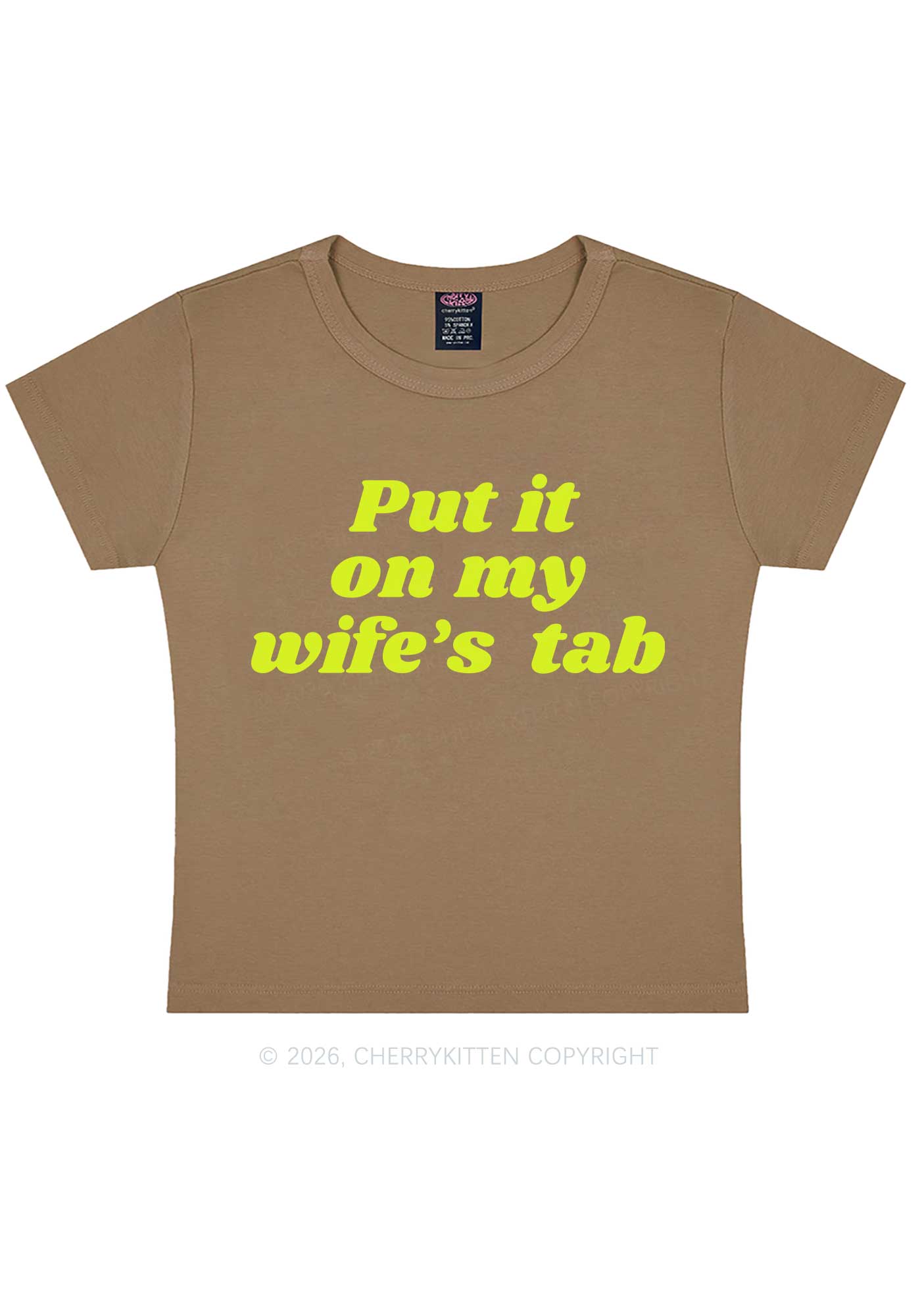 Put It On My Wifes Tab Pride Y2K Baby Tee Cherrykitten