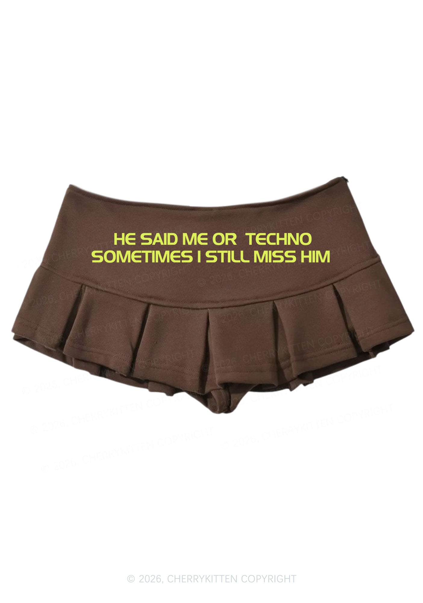 Me Or Techno Y2K Mini Pleated Skirts Cherrykitten