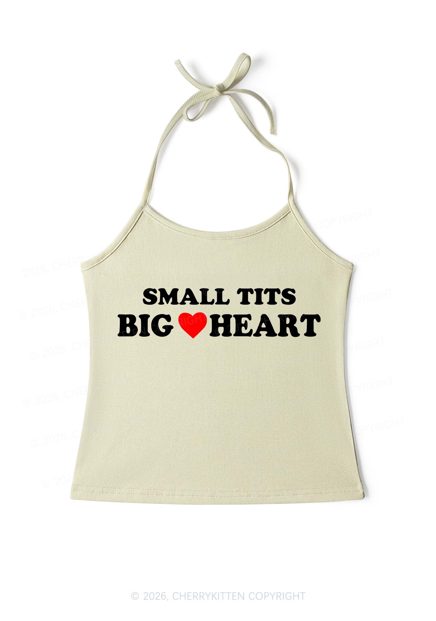 Small But Big Heart Y2K Halter Neck Cami Cherrykitten