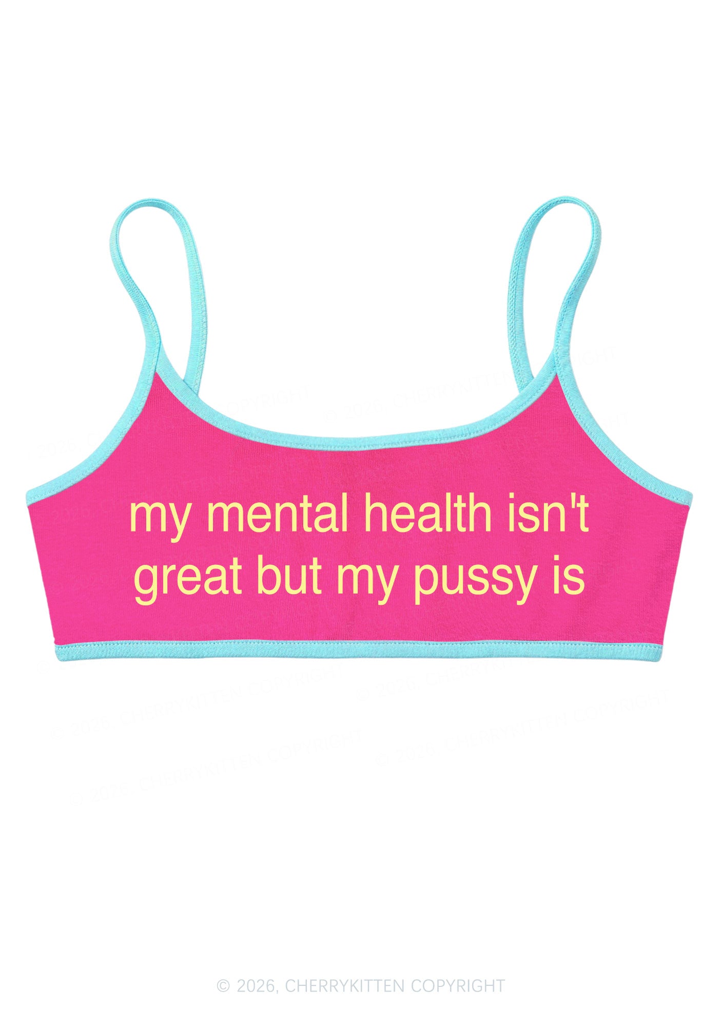 Great Mental Health Y2K Super Crop Cami Cherrykitten
