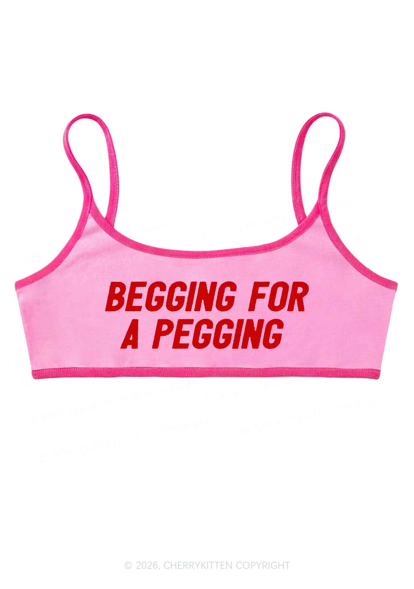 Begging For A Pegging Y2K Super Crop Cami Cherrykitten