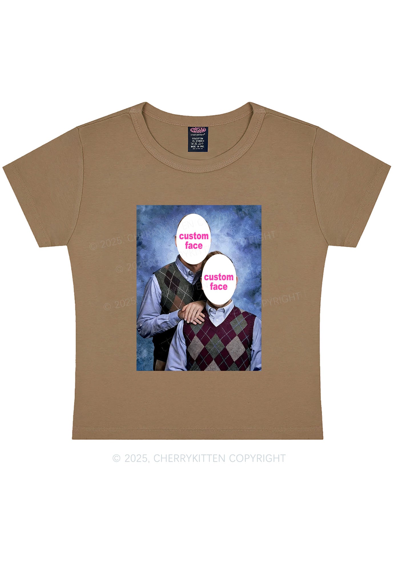 Custom Step Brothers Portrait Y2K Baby Tee Cherrykitten