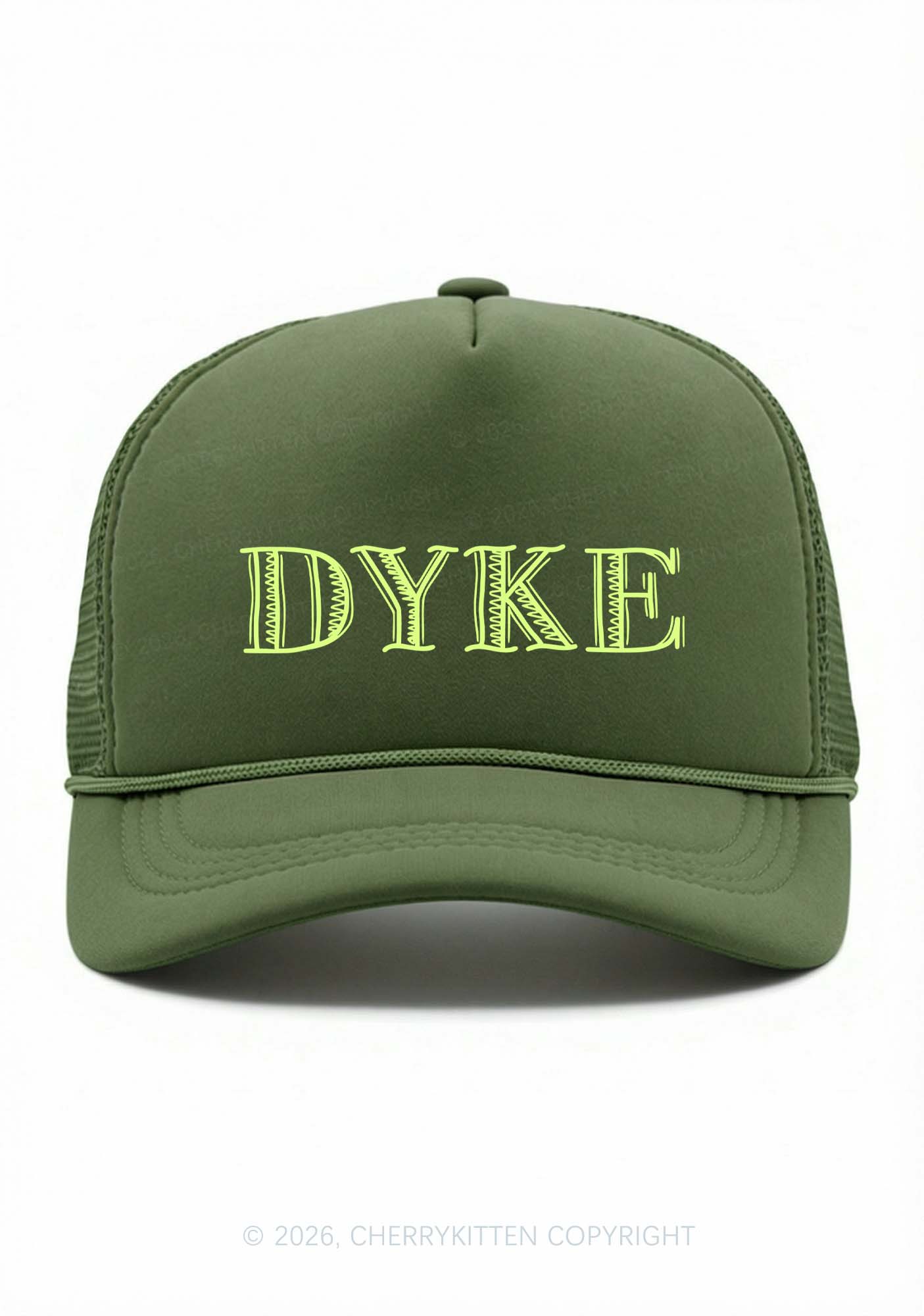 DYKE Pride Y2K Trucker Hat Cherrykitten