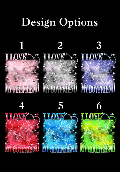 Custom Sparkly Heart I Love BF GF Y2K Crop Tank Top Cherrykitten