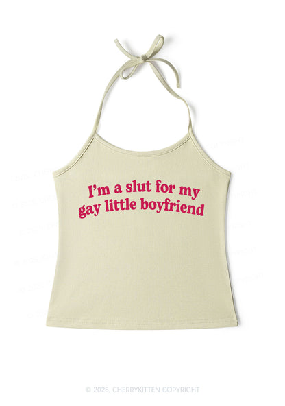 Slxt For My Gay BF Pride Y2K Halter Neck Cami Cherrykitten