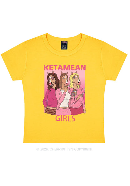 K Horse Girls Y2K Baby Tee Cherrykitten