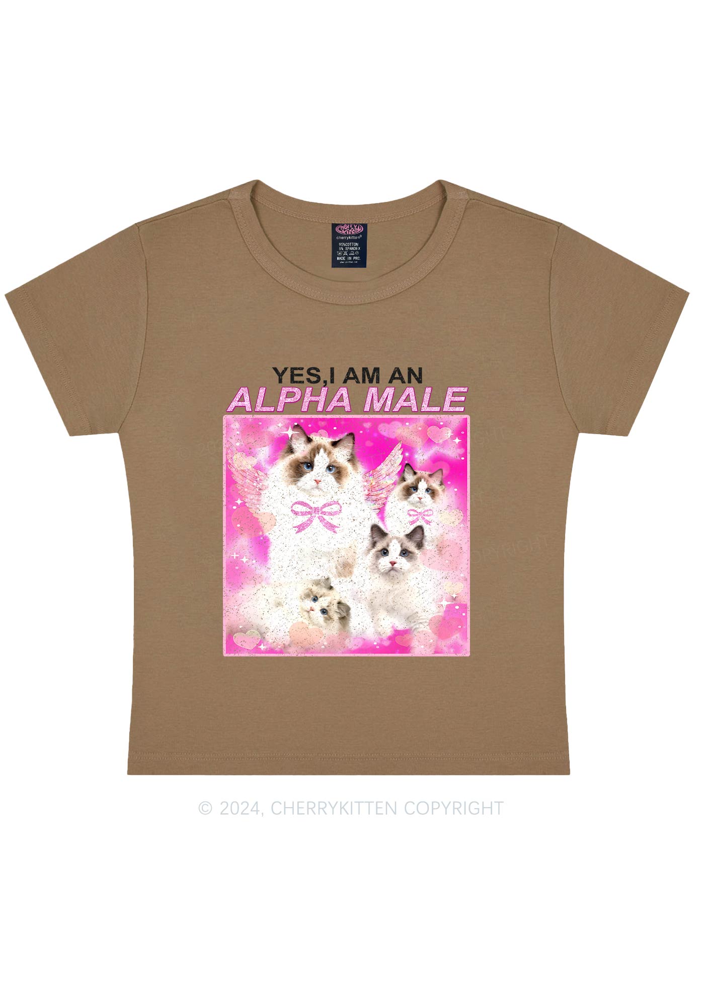 Alpha Male Y2K Baby Tee Cherrykitten