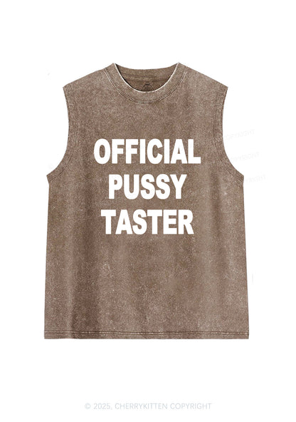 Official Puxxy Taster Y2K Washed Muscle Tank Cherrykitten