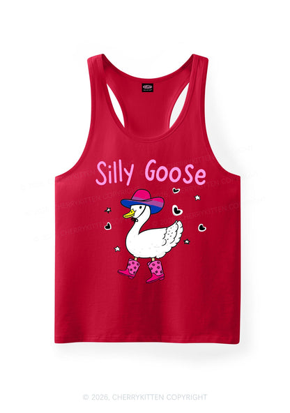 Silly Goose Bisexual Pride Y2K Men Racerback Tank Top Cherrykitten