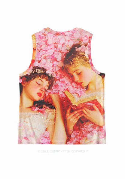 Flower Girls Y2K Mesh Muscle Tank Cherrykitten