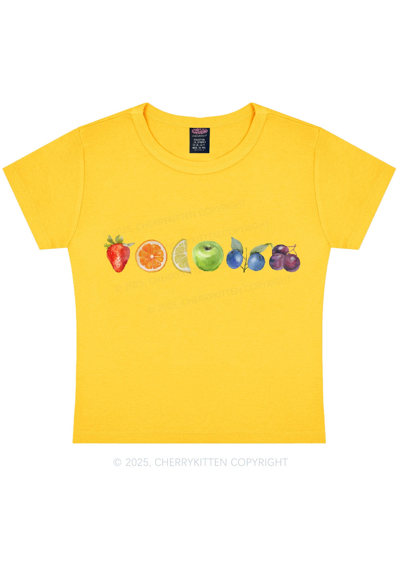 Six Fruity Y2K Baby Tee Cherrykitten