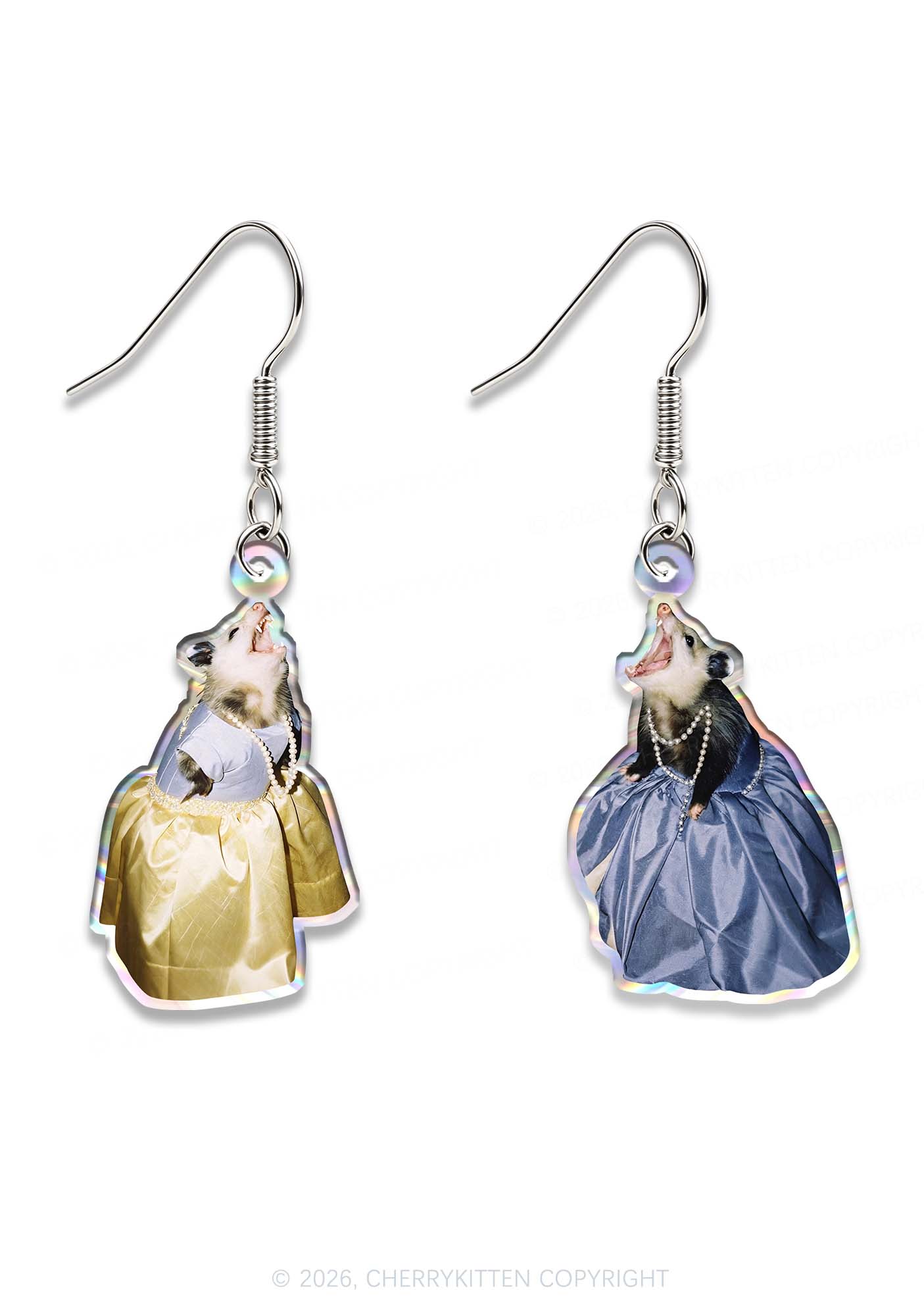 Princess Rats Y2K Acrylic Earrings Cherrykitten