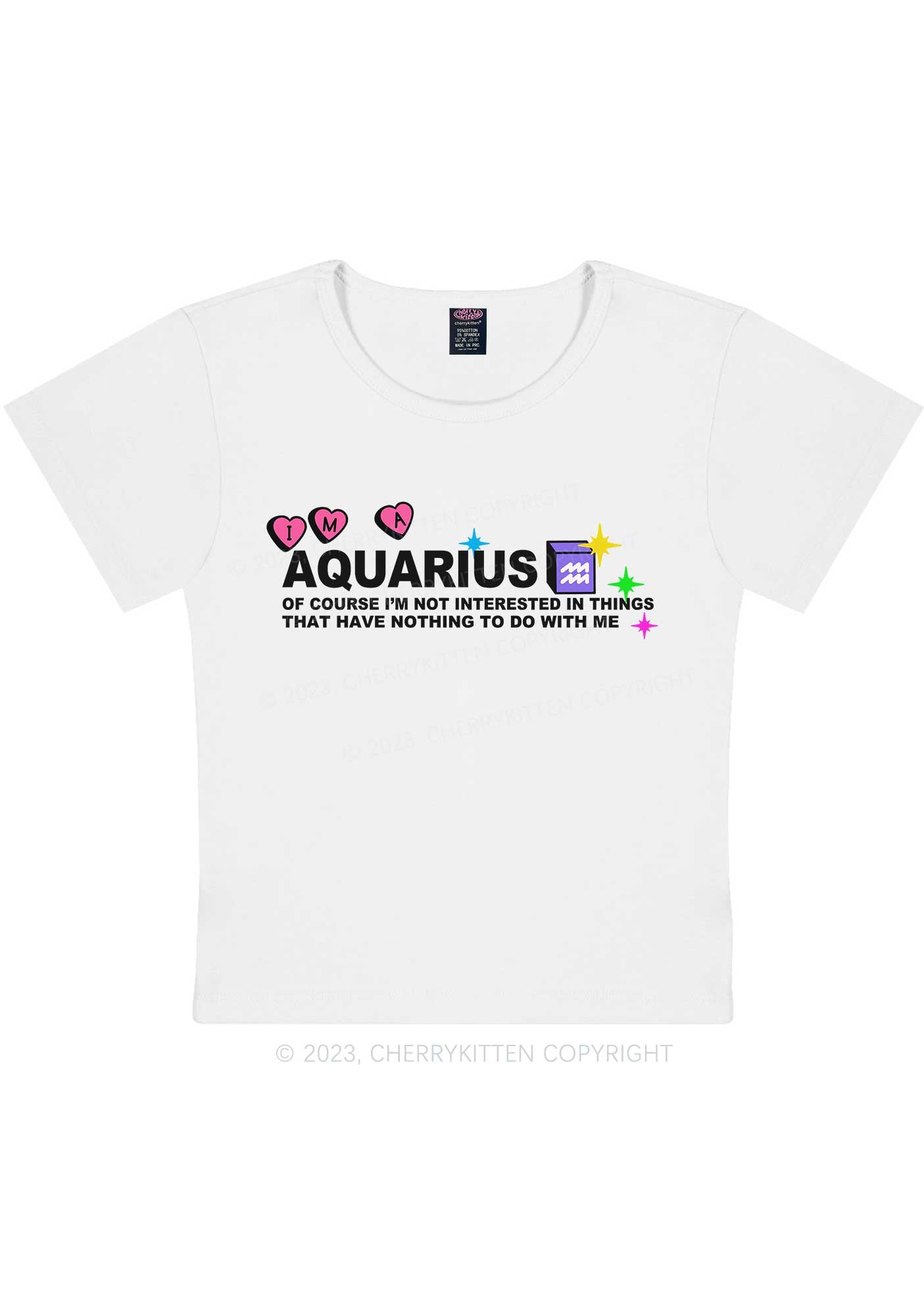 I'm A Aquarius Y2K Baby Tee Cherrykitten