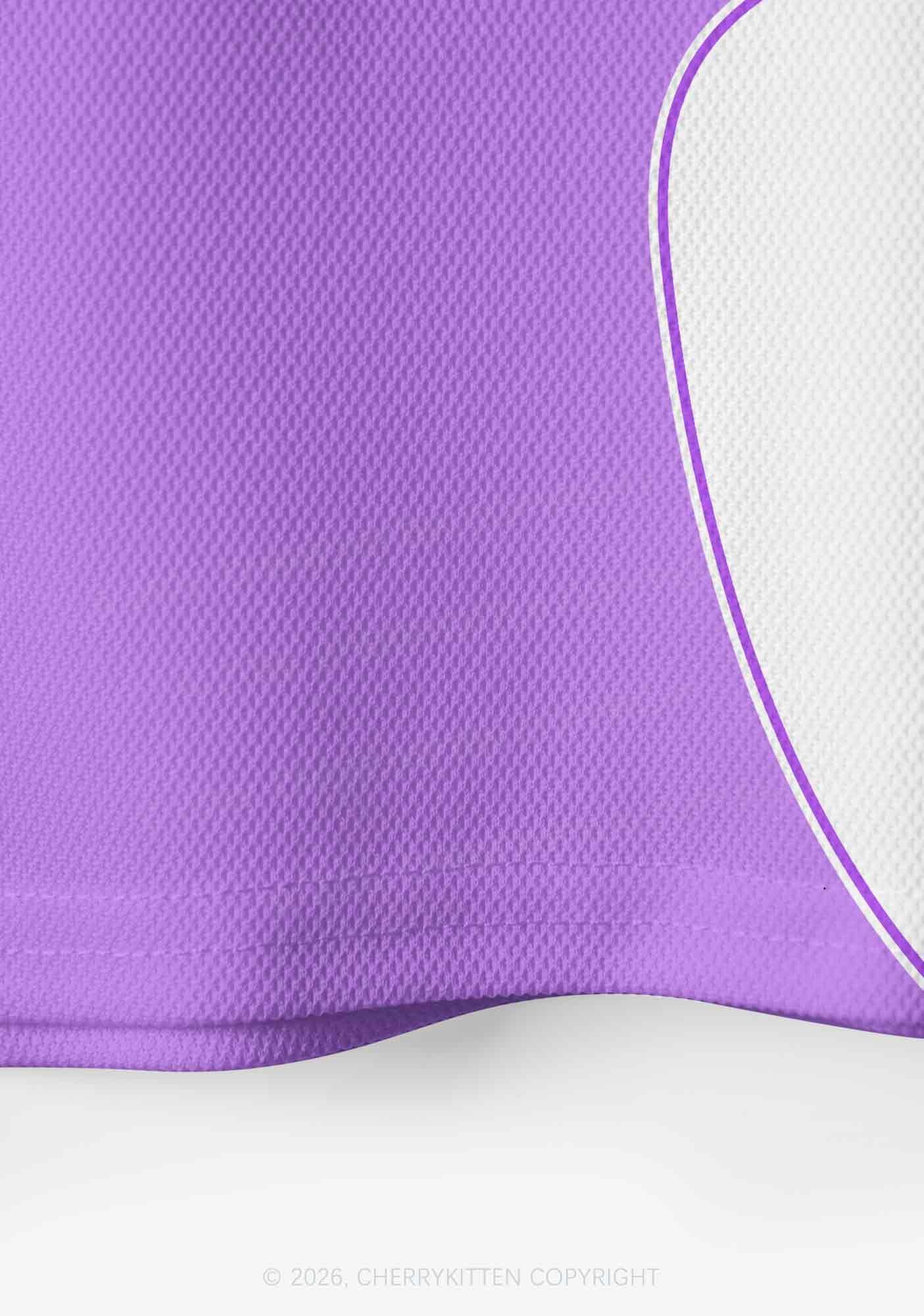 Purple Femme Pride Y2K Crop Sport Jersey Shirts Cherrykitten