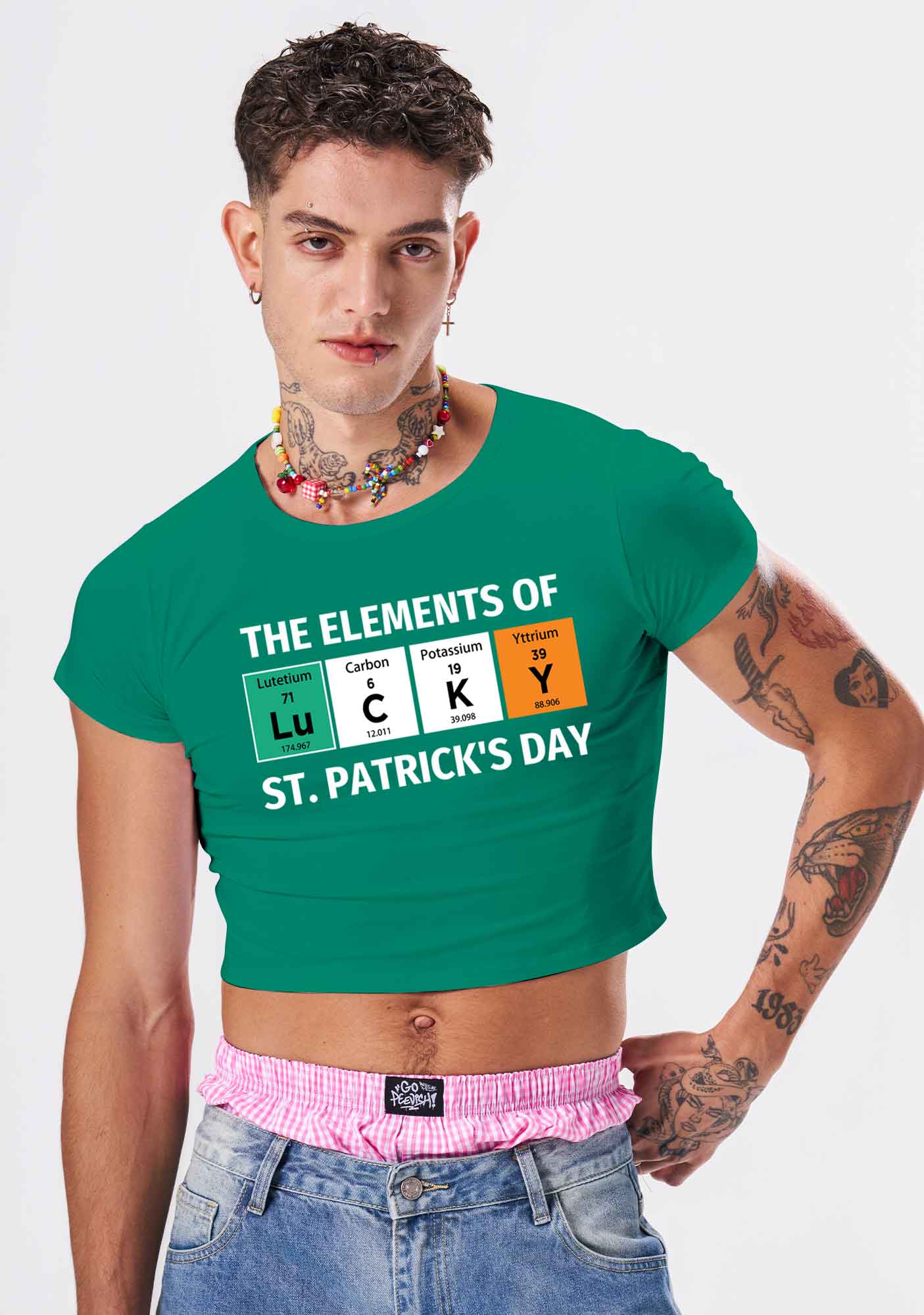 Elements Of Lucky St Patricks Y2K Baby Tee Cherrykitten