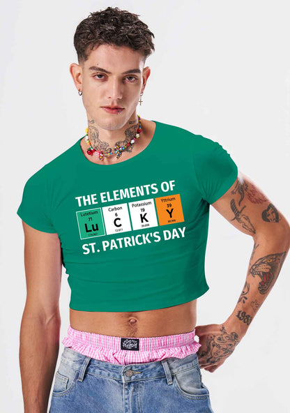 Elements Of Lucky St Patricks Y2K Baby Tee Cherrykitten