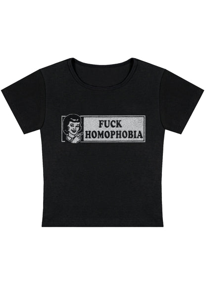 Curvy Fxxk Homophobia Baby Tee