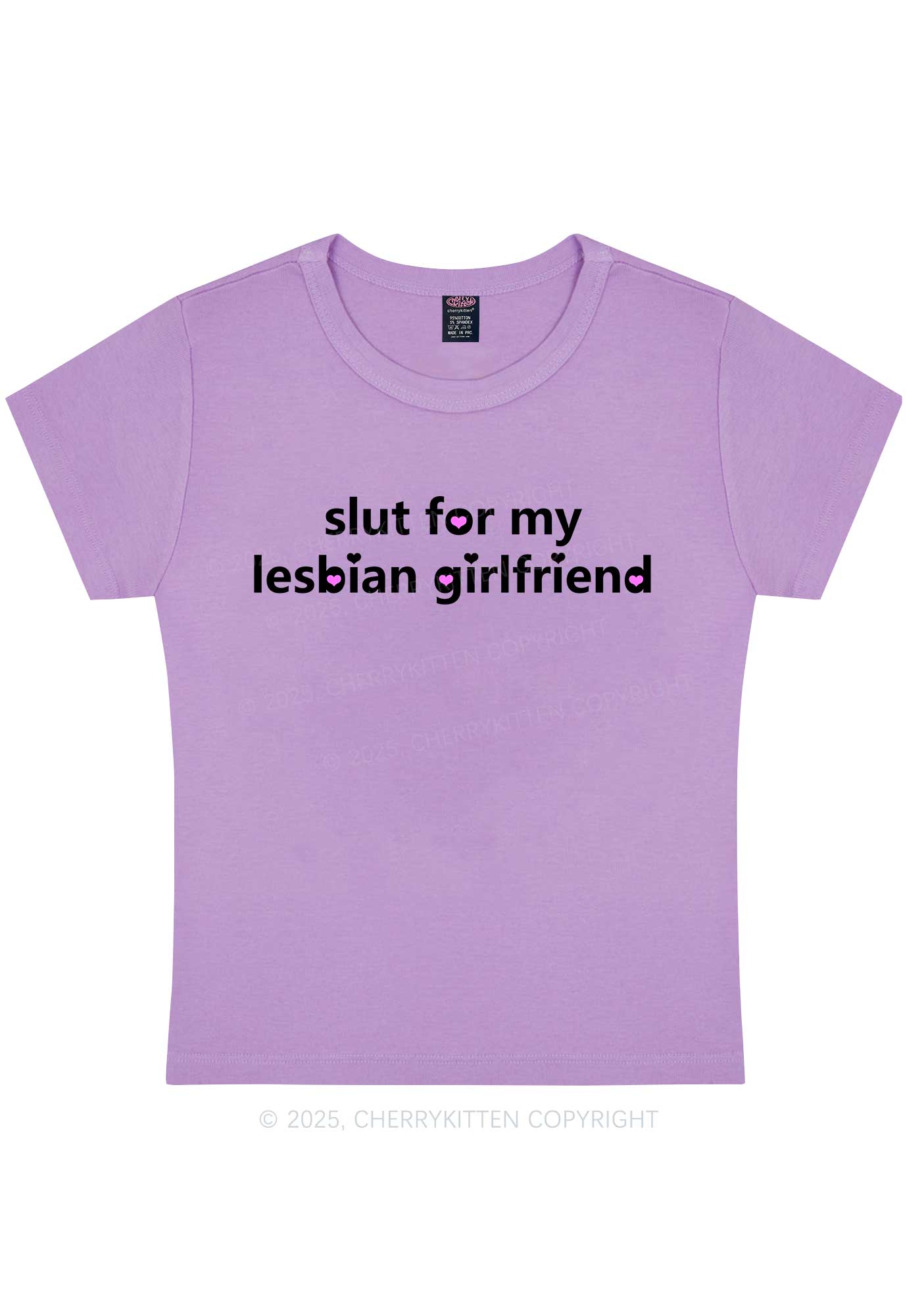 Slxt For My Lesbian Girlfriend Pride Y2K Baby Tee Cherrykitten