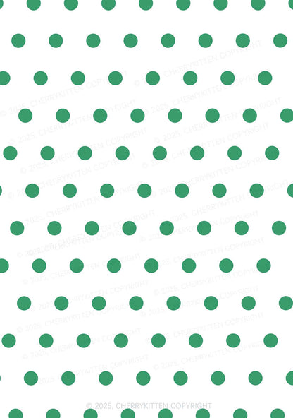 Green Dots Y2K Print Bikini Set Cherrykitten