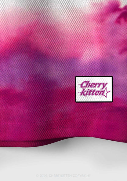 Custom Lesbian Flag Colors Pride Y2K Crop Sport Jersey Shirts Cherrykitten