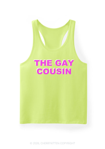 The Gay Cousin Pride Y2K Men Racerback Tank Top Cherrykitten