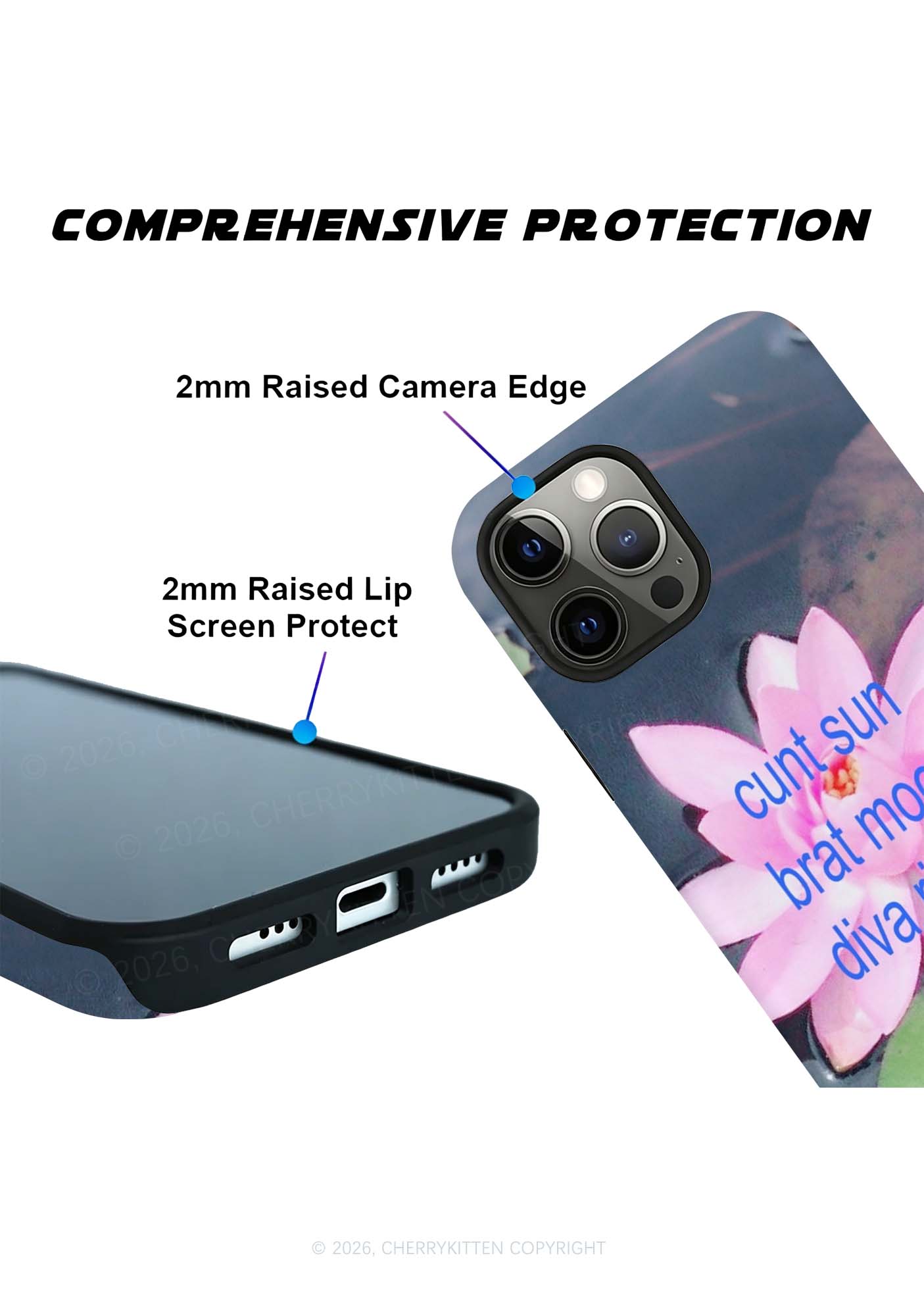 Cxxt Sun Brat Moon Diva Rising Lotus Y2K Phone Case Cherrykitten